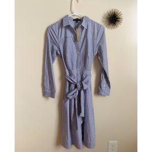 J. Crew Striped Tie Waist Shirtdress NWT